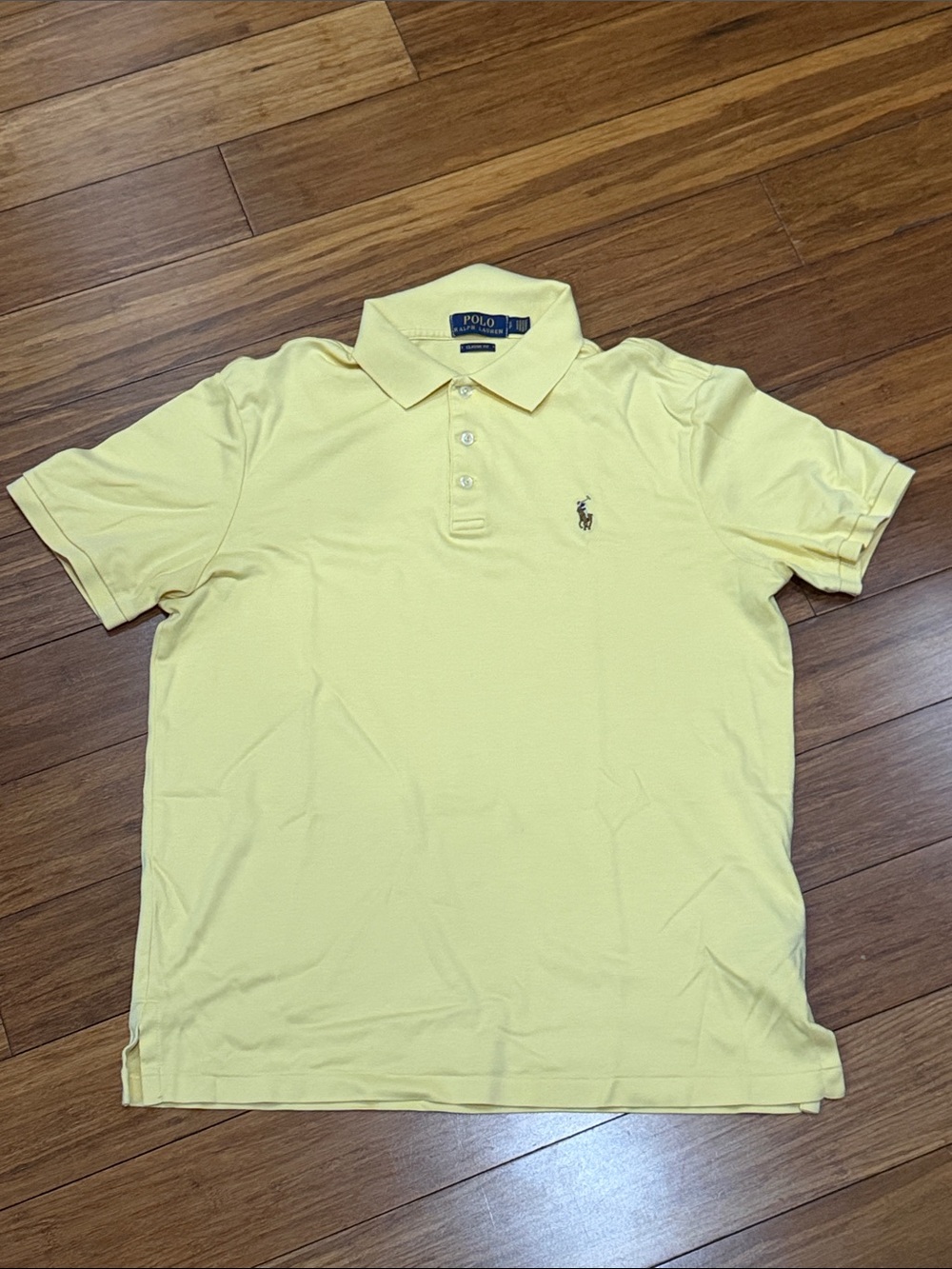 Polo by Ralph Lauren PYellow Short-Sleeve Polo SMALL cotton